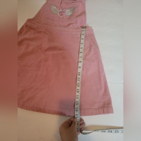 Hot Topic Pink Kawaii Corduroy Overall Skirt Size Small Medium - Picture 7 of 8